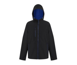 REGATTA RGA705 - NAVIGATE 2 LAYER HOODED SOFTSHELL JACKET Navy / French Blue
